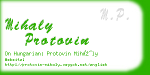 mihaly protovin business card